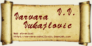 Varvara Vukajlović vizit kartica